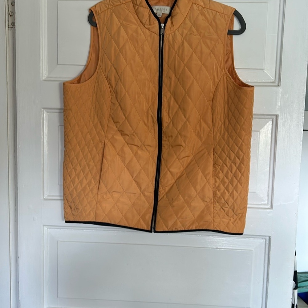 Orange Talbots Quilted Vest